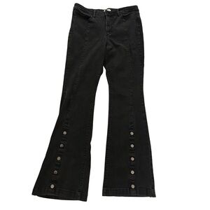 Sofia Vergara Melisa Flare Jeans Women’s Size 14 Black Button Detail Denim